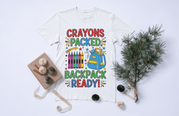 Crayons Packed. Backpack Ready SVG Design