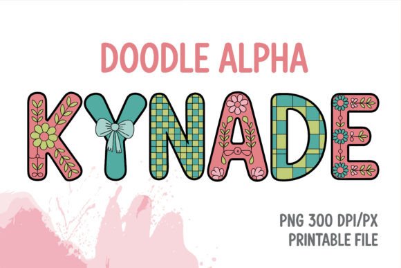 Cute Doodle Alpha Name T-Shirt