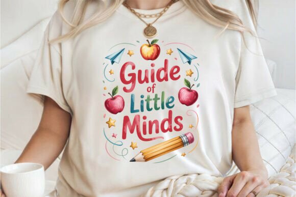 Guide of Little Minds Teacher Tee PNG