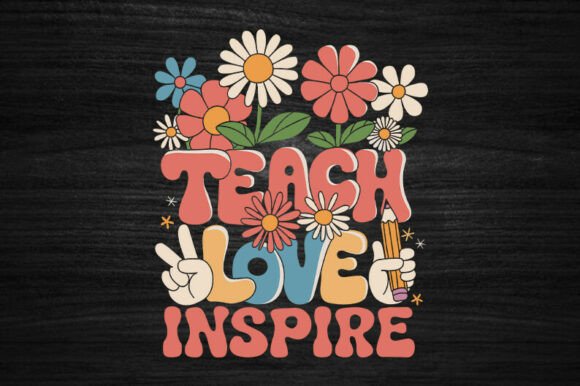 Teach Love Inspire Retro Groovy: The Ultimate Digital Asset for Educators and Creators
