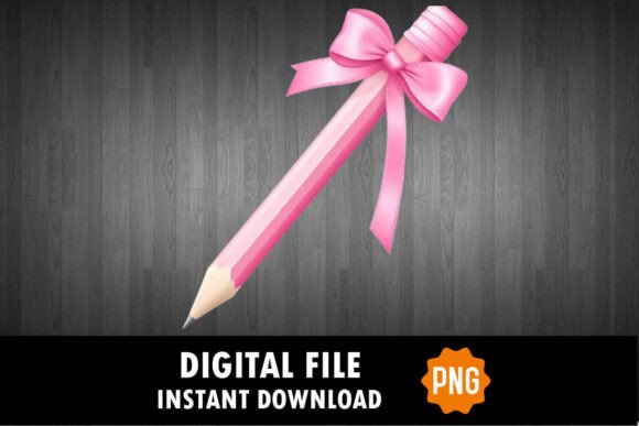 Teacher Coquette Bow Png and Pencil Digital Assets for 2025