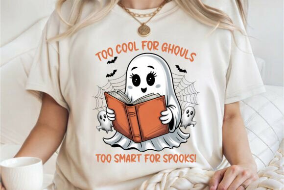 Too Cool for Ghouls Halloween Tee PNG