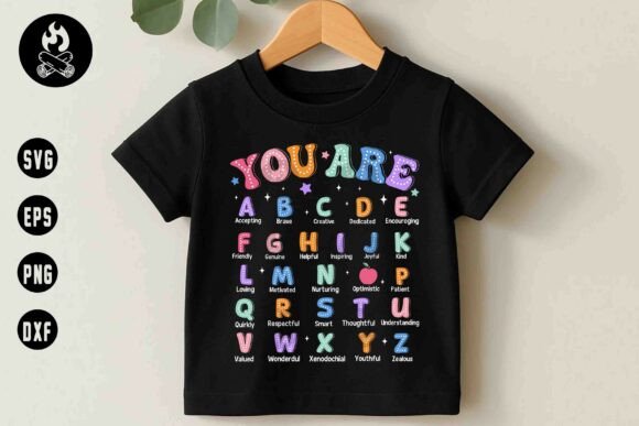 You Are ABC Alphabet SVG, Positive Words Design